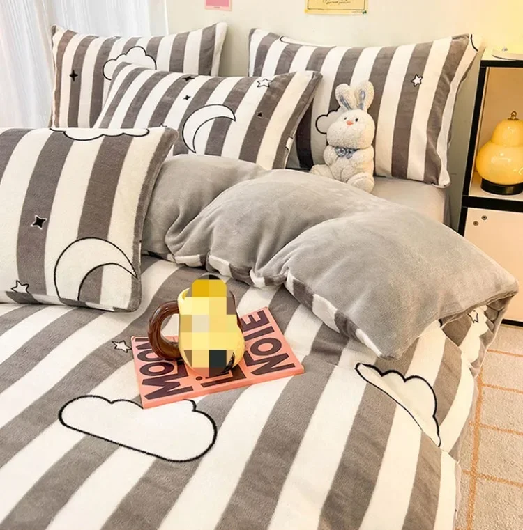 150x200cm Printed Plush Duvet Cover Winter Warm Constant Temperature AB Style Bed Sack Home Furnishing Children Bedding Article S3b424c5a0ceb43ab9d078f9fd185d0454