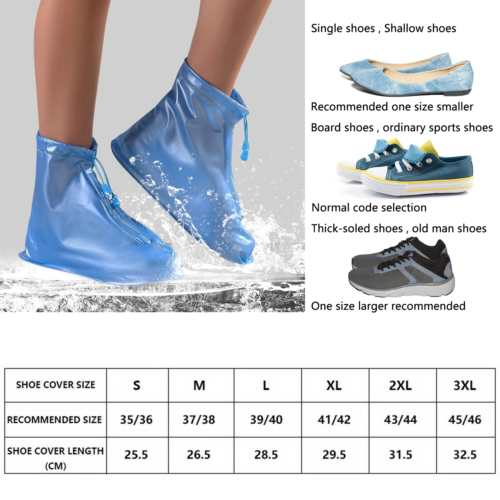 Waterproof Silicone Reusable Non-Slip Wear-Resistant Rain Shoe Covers Protector for Outdoor Rainy Day silicone shoe covers rain shoe covers rain shoe protector shoe covers