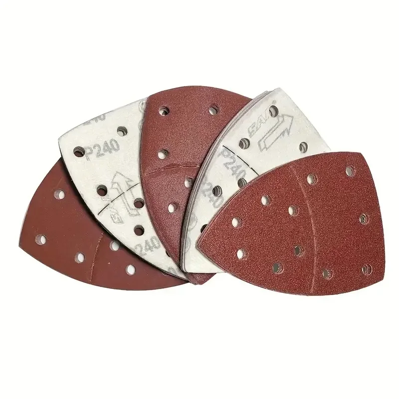 Sanding Discs Sandpaper Set Polish Sand Paper Sandpaper Tools Mini Sandpaper Kit 10pcs 11Holes Mouse 40-2000 Grits Paper Detail 160A Palm Sanding Sander Sander PSM Triangular Sandpaper Detail Multi Bosch