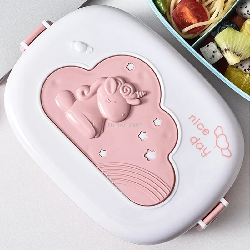 Kitchen Lunch Portable Compartment Fruit Food Box Microwave Lunch Box With Picnic Fresh Box Children Student Bento Boxes