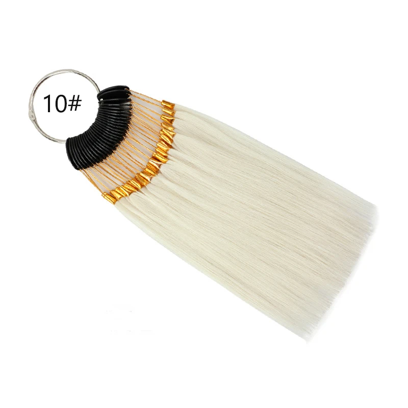 Human Hair Color Rings Swatch For Human Hair Extensions Salon Tools 30pcs/Set 20cm Dying Sample Chart Ring