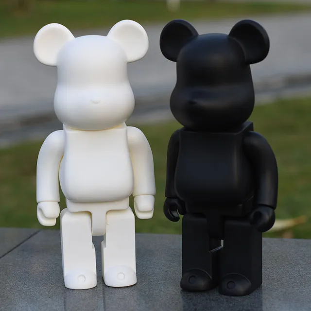 Bearbrick 400% Violence Bear Bear Brick Sculptures Figurines Lipstick  Co-branding Bearbricks Kawaii Room Decor Bear Bricks Gifts - AliExpress