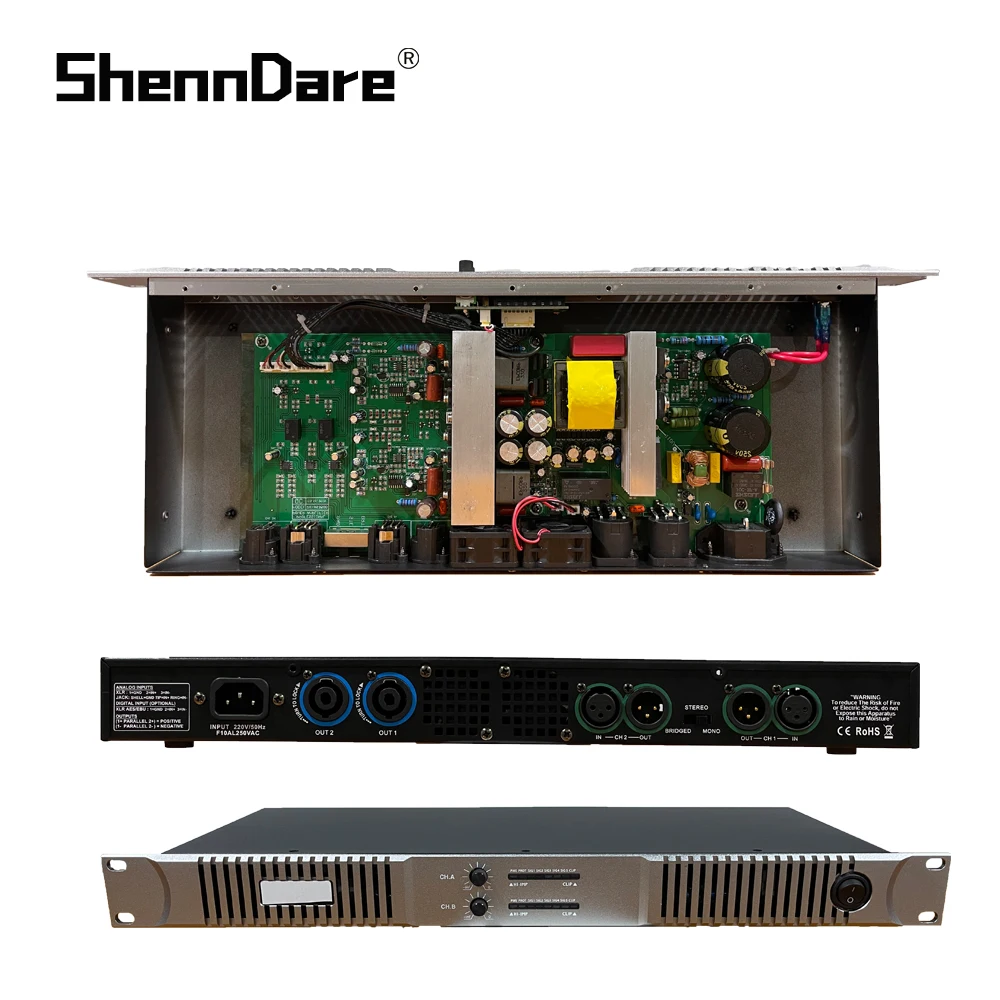 Professional 250W/350W Digital Power Amplifier 2 Channel Audio Amplifier Stage Audio Speaker Power Preamps For Karaoke Subwoofer
