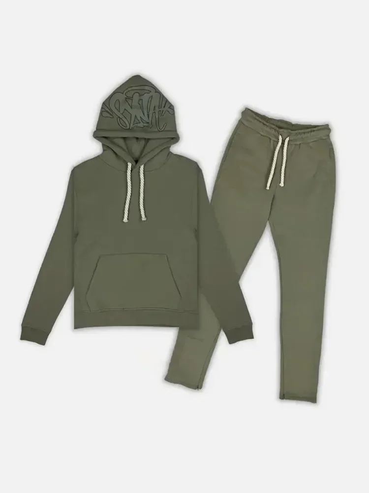 Y2k Street Men Hoodies Straight Pants 2 Piece Set Hip Hop Sports Hooded Pullover Trousers Casual Loose Cotton Printed Tracksuit sports suit tracksuit set sports set outdoor suit set