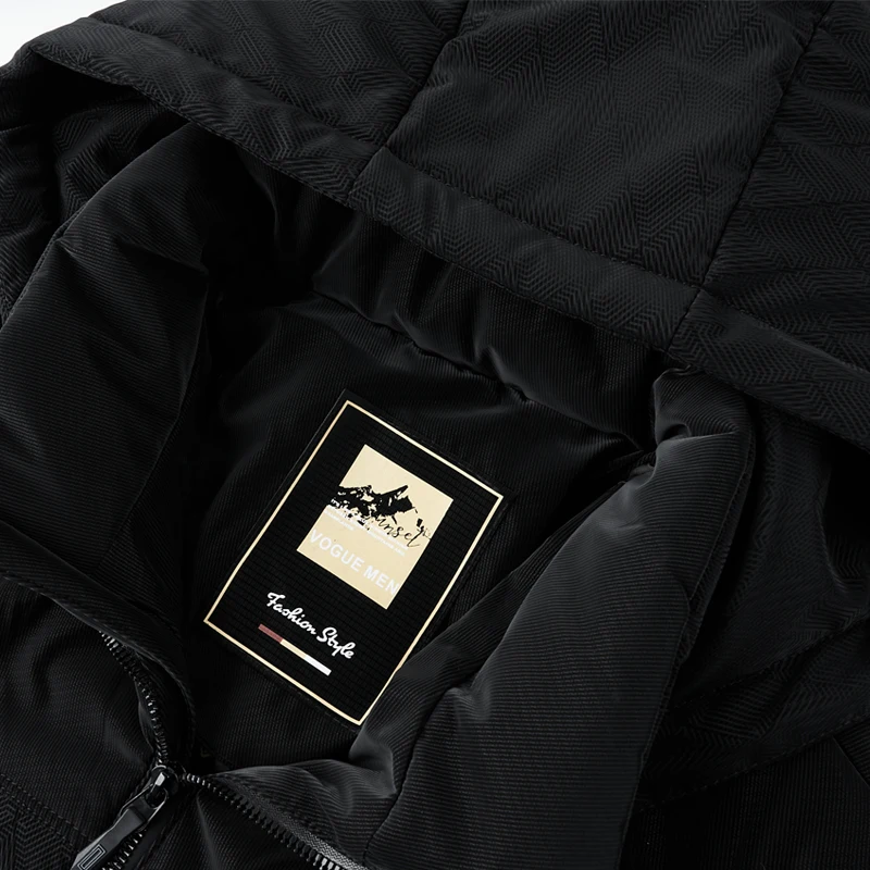 YX-5803 Extreme Cold Warm Down Jacket Men's Thick Winter White Duck Down Collar Jacket New Cold Proof Hat Detachable
