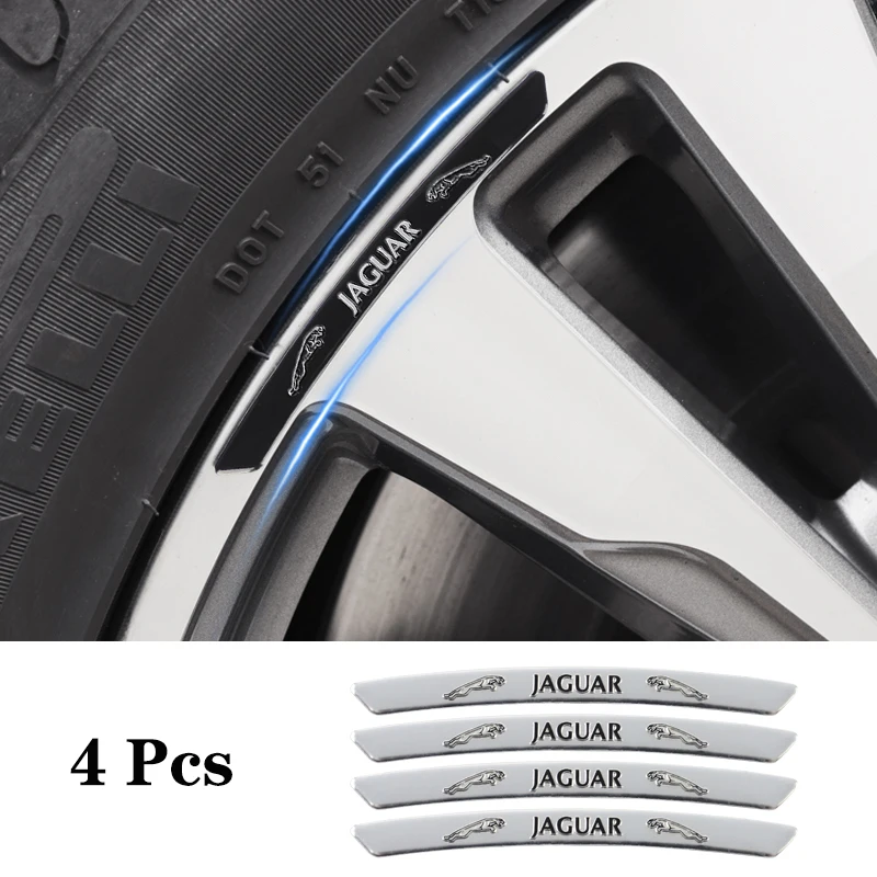 4 Pz Metallo Car Wheel Hub Sticker Accessori Decorativi Per Jaguar X S F Xf Xe Xj Xk Xel Xfl Xjl Xj6 Xjs Xkr Xfr F-Type F-Pace