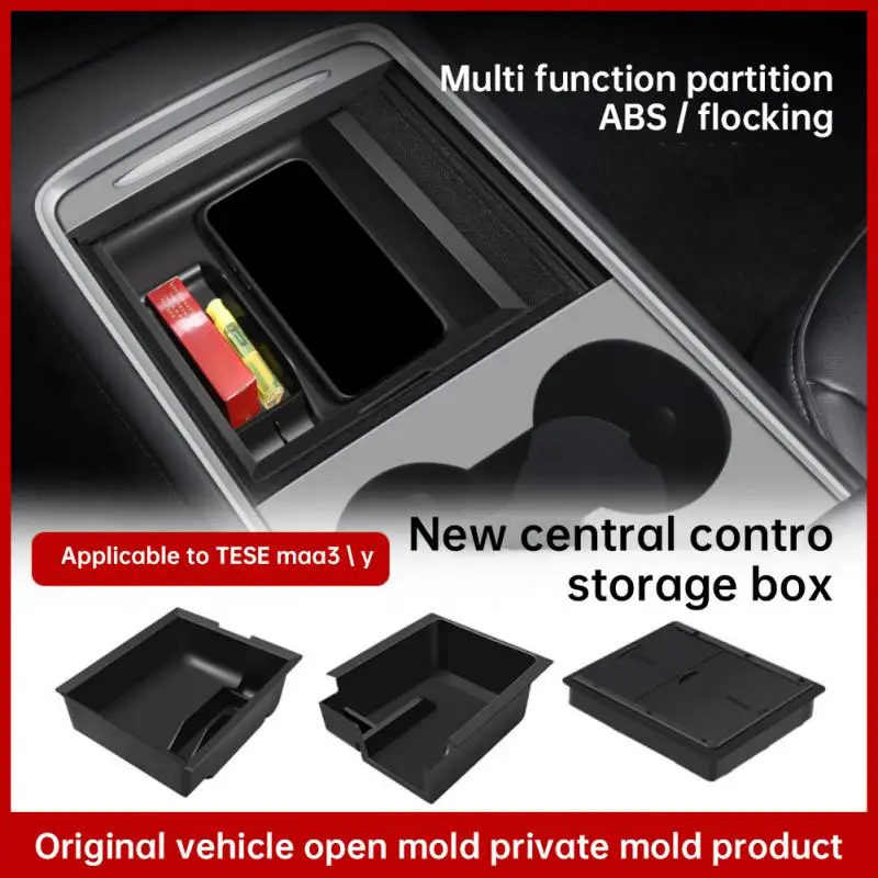 

Modified Accessories Double-layer Space Convenient Portable Shock-proof Universal Car Accessories Central Control Storage Box