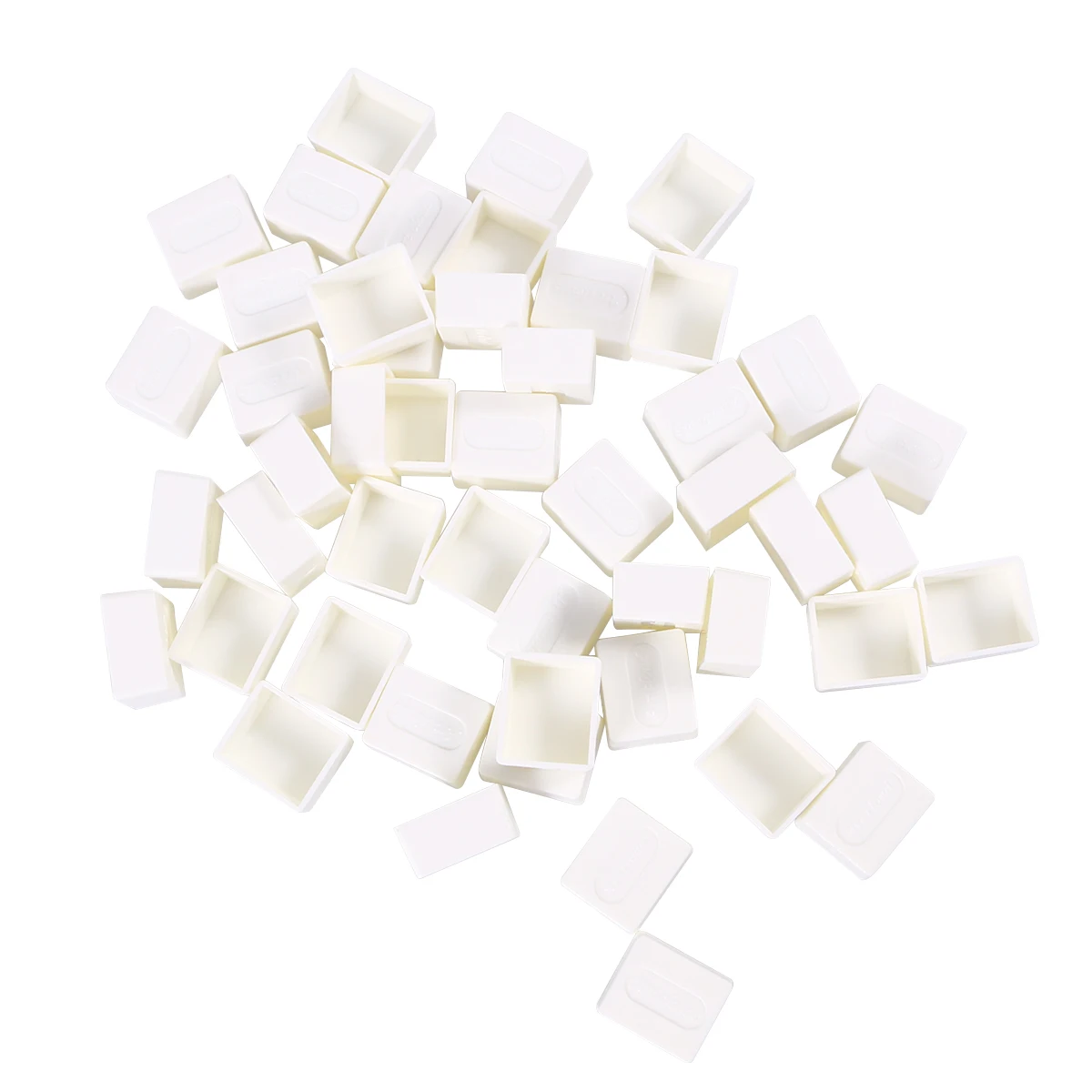 그림에 대 한 50pcs 수채화 페인트 팬 플라스틱 빈 수채화 반 팬 