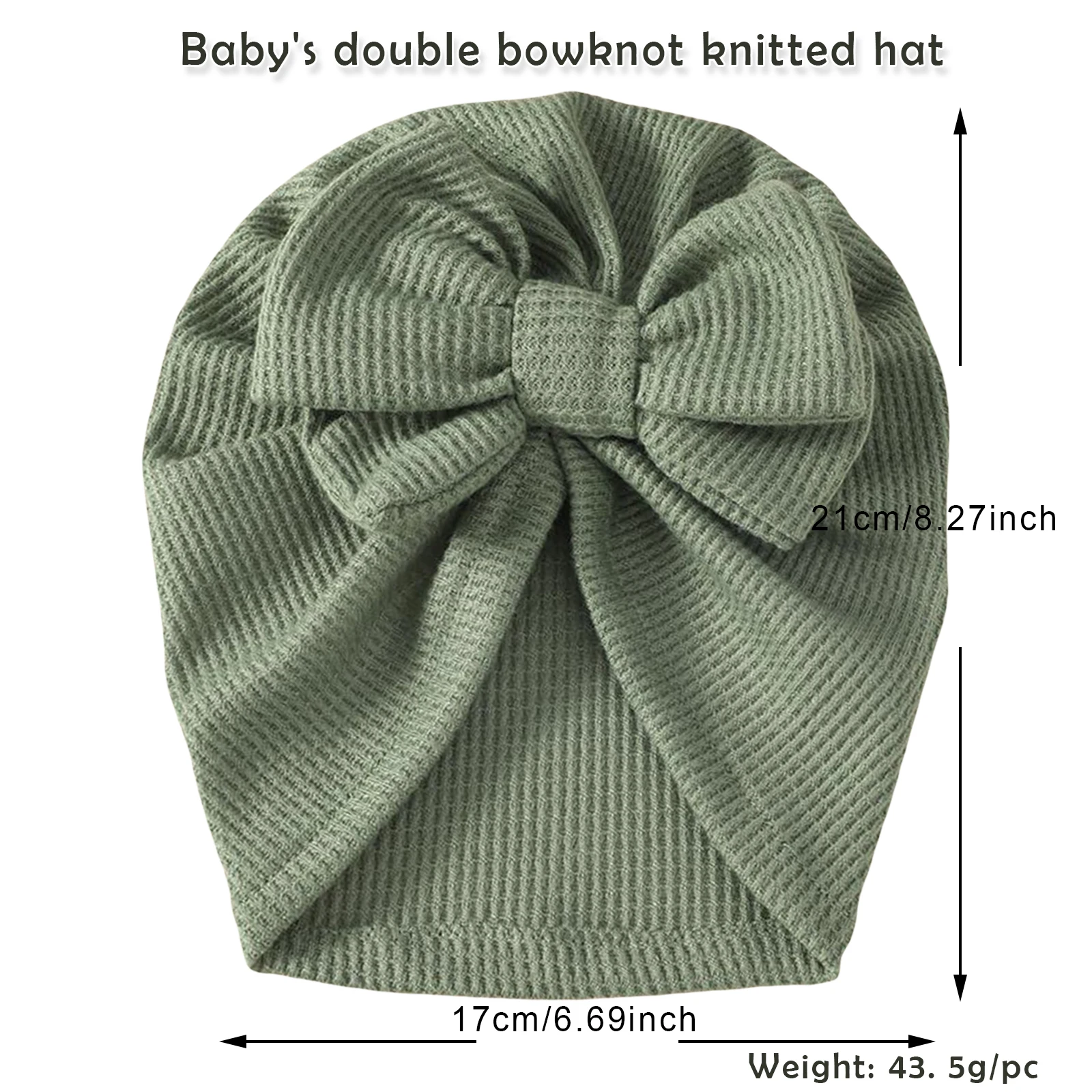 Bmnmsl Newborn Baby Turban Hat, Classic Bow Knot Beanie Cap Stretchy Head Wrap for Infants