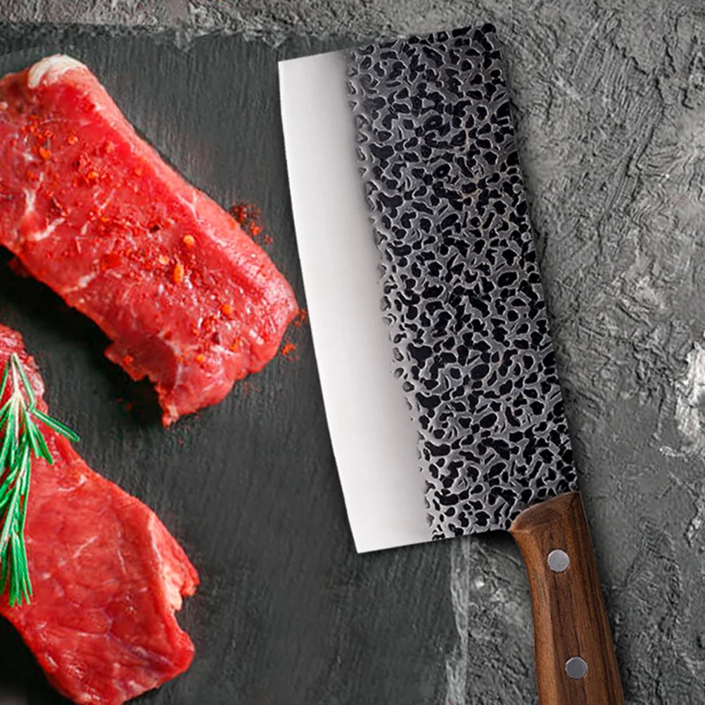 

Kitchen Knife Butcher for Home Household Tools Stainless Steel Cleaver Meat Hammered