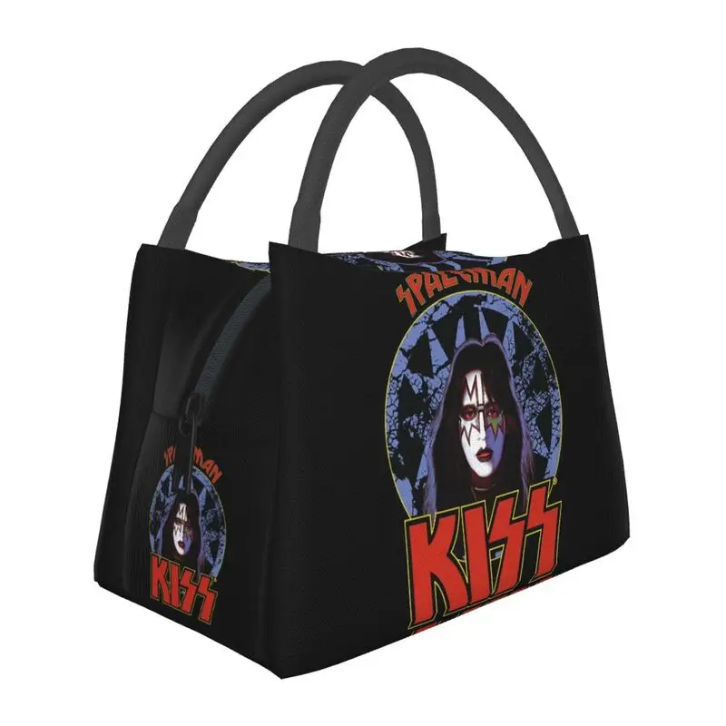 

Heavy Metal Rock Band Kiss Thermal Insulated Lunch Bags Women Portable Lunch Tote for Office Outdoor Multifunction Meal Food Box