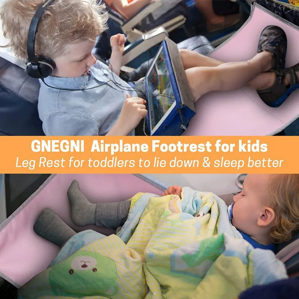 Toddler Airplane Seat Extender Portable Airplane Foot Hammock for Kids Plane Travel Foot Rest Baby Footrest Bed