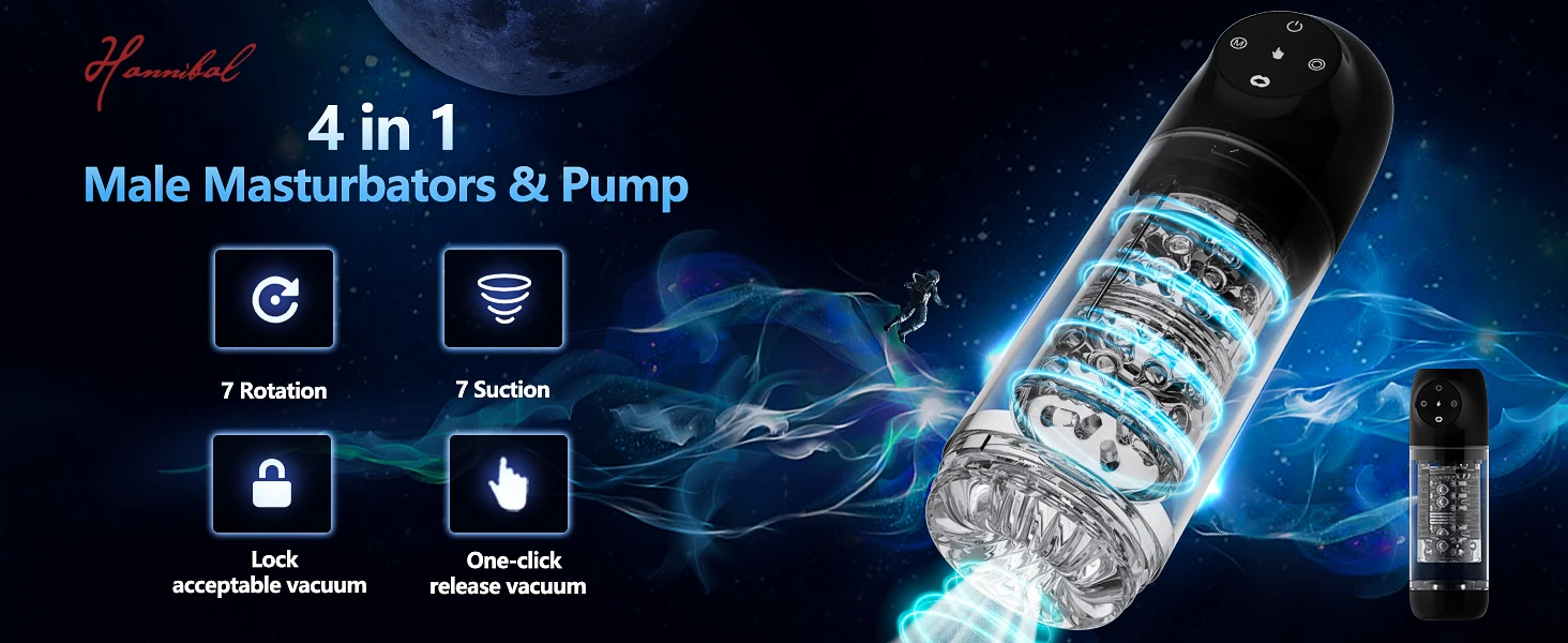 4 In 1 Massager for Men Massager Water Pump Vibrating and Rotating  Masturbator | eBay Australia