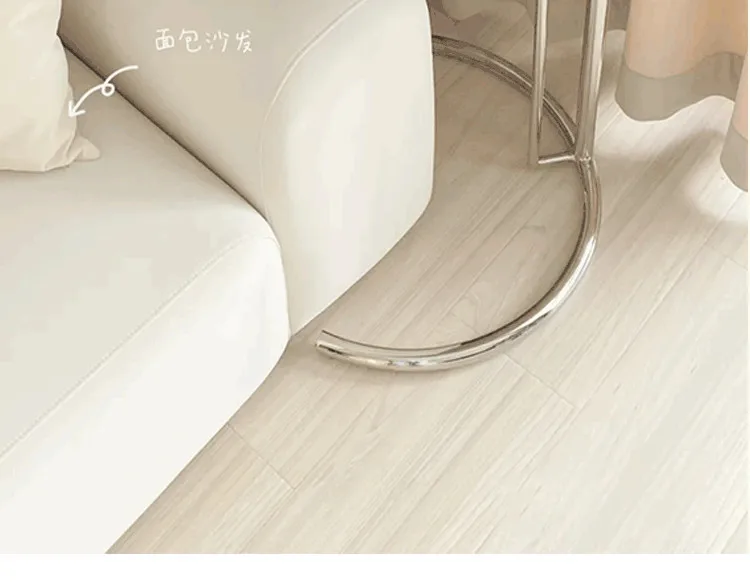 Description Picture 3 of itemTransparent Lifting Coffee Table Stainless Steel Simple Round Table Modern Bedside Sofa in The Ancient Style Corner Several