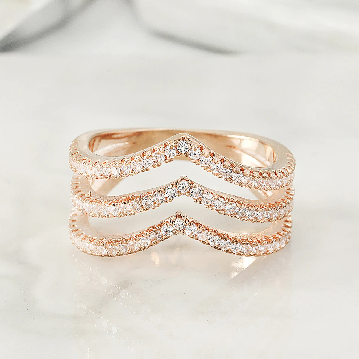 

YaYI Jewelry 2023 Fashion Princess White Natural Zircon Silver Color Engagement Wedding Party Adjustable Copper Rings