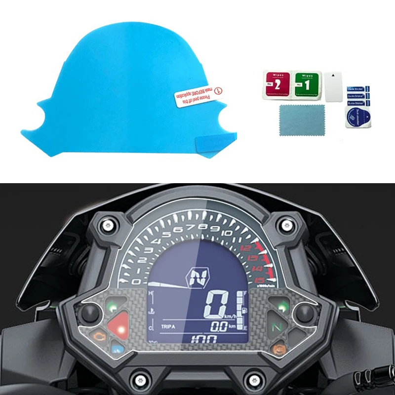 Motorcycle Dashboard Protector Instrument Cluster Scratch Screen Film Protection For Kawasaki Z400 Z650 Z900 -