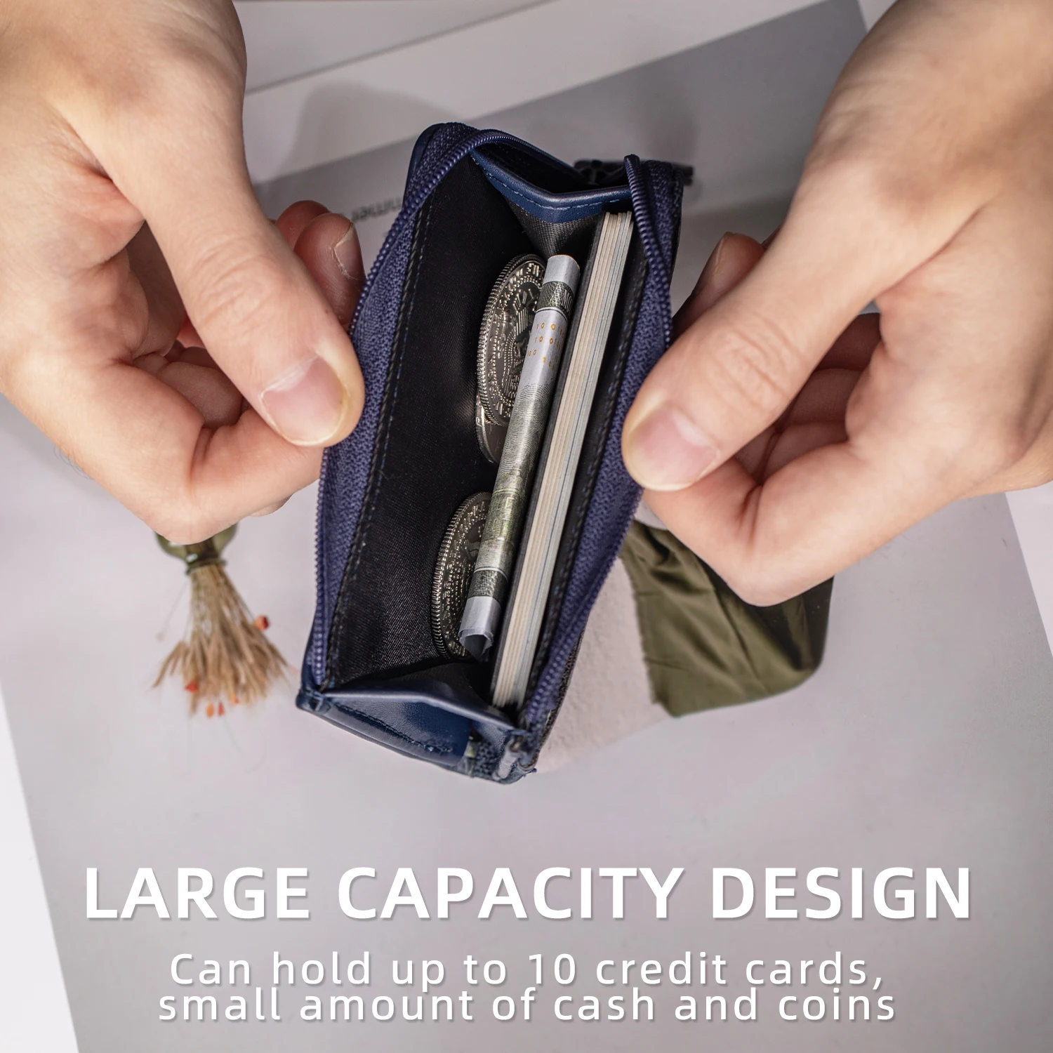 Enhanced Magnetic RFID-Blocking Phone Wallet and Card Holder