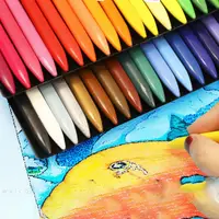 6/12/24/36 Colors Do Not Dirty Hands Plastic Crayon Erasable Painting Tools Triangular Children Wax Pencil Graffiti Oil Stick 1