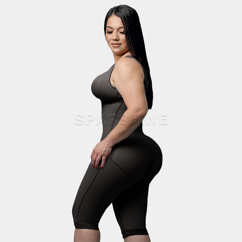 Women Body Shaper Postpartum Full Body Shaper Removable Bra With Snap Closure Shapewear Post Liposuction Fajas Colombianas