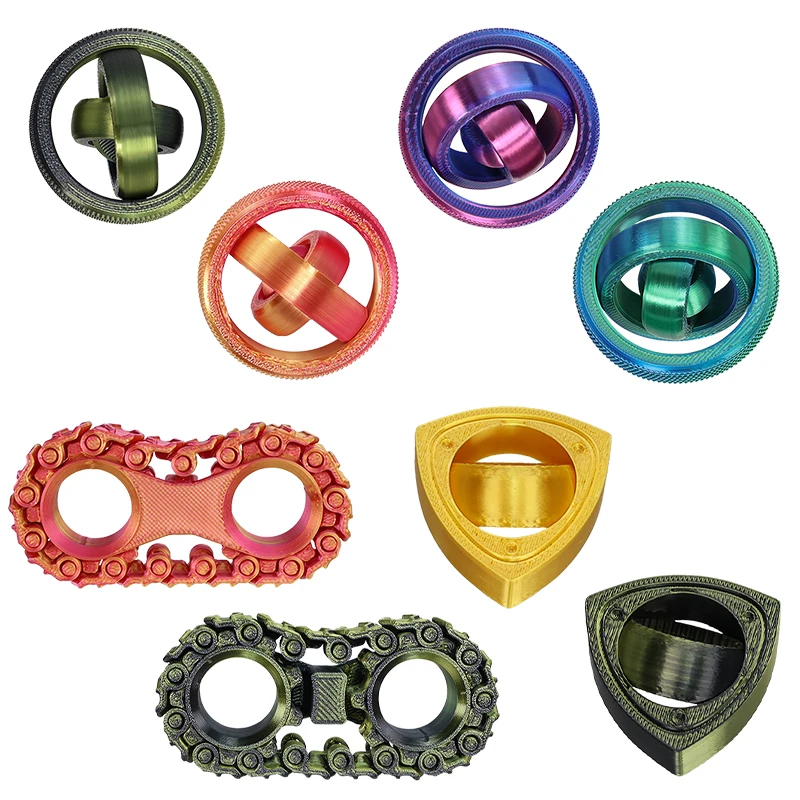 3D Printed Rotating Ball Anti-stress Toy O-Shaped Universal Fingertip Gyroscope Gravity Rotation Anxiety Relief Decompression sensory fidget toy anti stress toy fidget toy fingertip gyroscope toy finger sensory toy