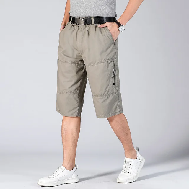 Long Shorts Men Cargo Secure Pocket 