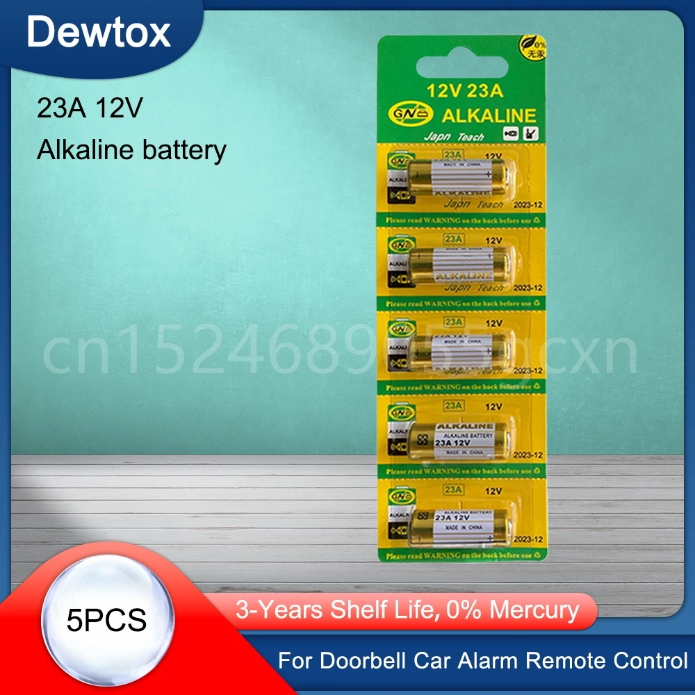 5 Pz Batteria Alcalina A Secco 12V 23A 21/23 A23 E23A Mn21 Ms21 V23Ga L1028 Piccole Batterie Per Giocattoli, Campanello, Telecomando Ecc