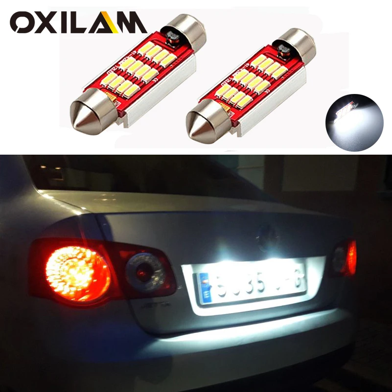 RZG Lot De 2 Lampes LED Pour Plaque D’immatriculation Blanc Froid Compatibles Bus CAN Pour MB W203 C-Class Saloon C209 CLK R230 SL