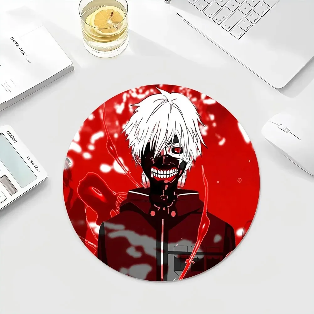 Tokyo GhoulAnti-Slip Round Office Student Gaming Thickened Writing Pad Non-slip Cushion Mouse Pad for PC Mouse Carpet 4