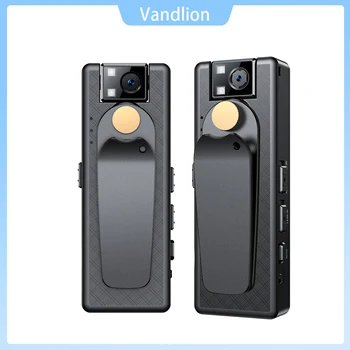Vandlion A51 휴대용 미니 카메라, 풀 HD 1080P 루프 녹화 캠코더, 백 클립 포함, 라이딩용 나이트 비전 비디오 녹화