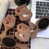 1pcs Mini Cute Cartoon Apple Capybara Plush Air Cushion Hairbrush Hug Fish Capybara Plush Scalp Massage Comb 2