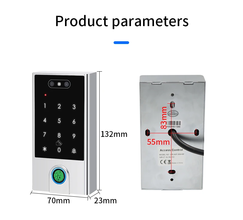Tuya APP WIFI Face Wiegand 26-34 Recognition Fingerprint 125KHZ 13.56MHZ RFID D