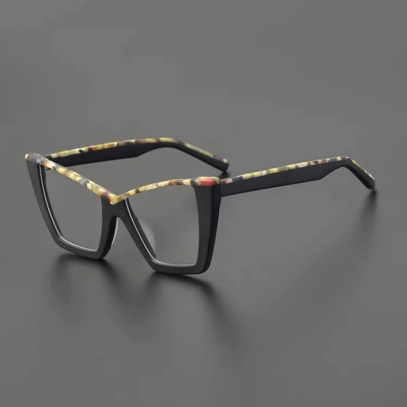 

Cat-eye frosted texture large frame acetate glasses frame men's and women's fashion myopia prescription optical glasses frame