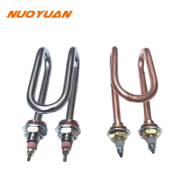 220V Heater Element Stainless Steel/Copper Immersion Water Boiler Heater  Pipe Tubular Heating Resistor 2KW/2.5KW - AliExpress