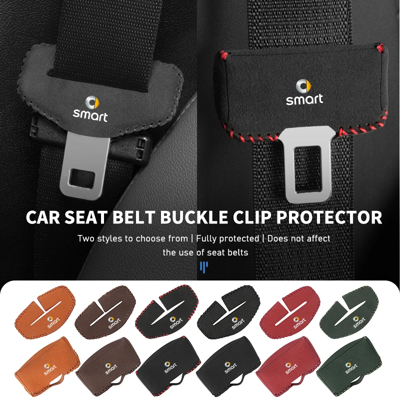 5Pcs Car Seat Belt Buckle Protector Clip Anti-Collisione Cover Per Smart Fortwo 451 450 453 Forfour Cabrio Crossblade Roadster