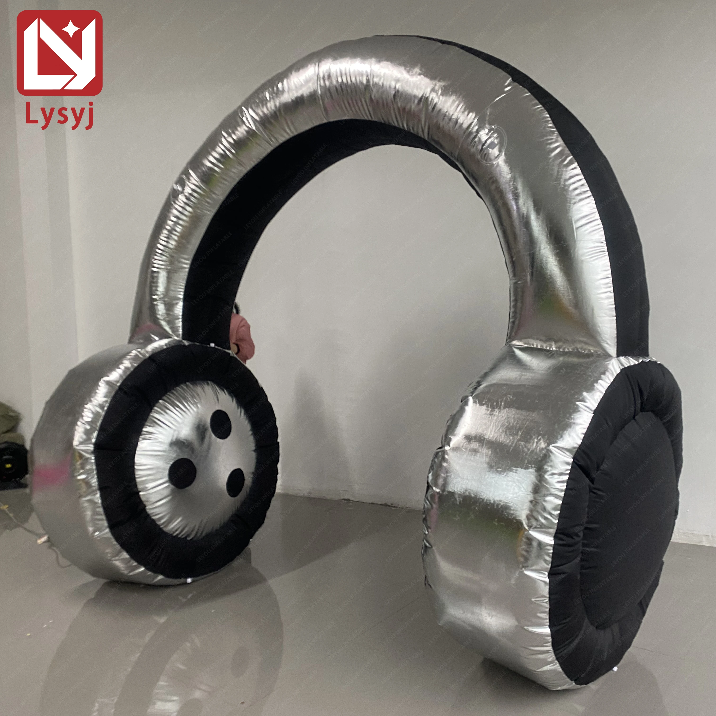 Giant Inflatable Earphone Arch Air Blow Headphone Entrance Archway Music Event Festival Decoration Nightclub Advertising Props