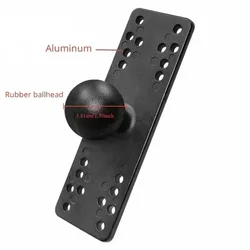 Adjustable Fish Finder Mount with Double Socket Arm and Round Base for Kayak & Boat Photography