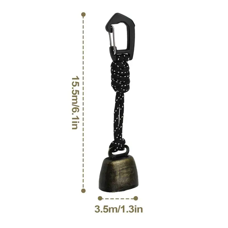 Bear Bells For Hiking Loud Bear Bell Outdoor Metal Bell Pendant Camping Accessory With Mute Function For Camping Hiking