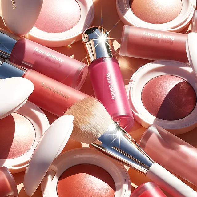 Rare Beauty Fard à joues crémeux en poudre, effet soft focus, éclat lumineux, pigment modulable, léger, longue tenue, non-transfert, pour un maquillage des joues rosé 1
