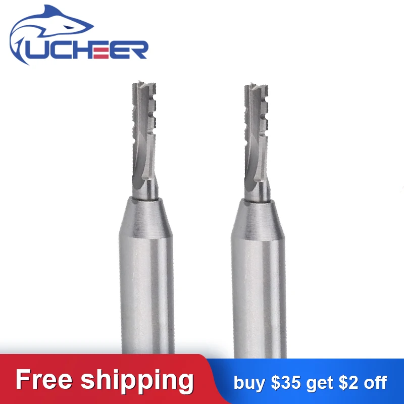 UCHEER 1pc 3flutes 6/8/10mm 1/2shank Router Bit Woodworking Spiral/straight groove TCT solidTungstensteelcarbide carvingtools