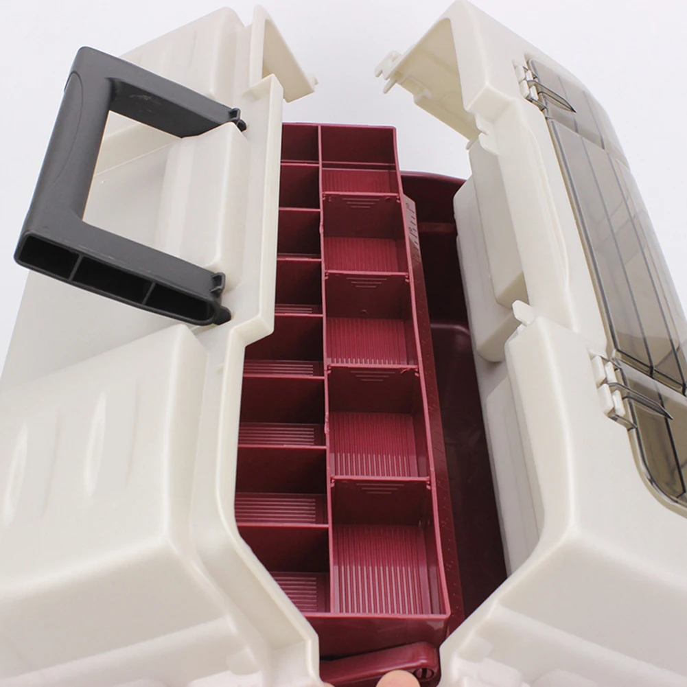 Fishing Box Barrel Holder 4 Layer Multifunctional Fishing Hook Stop Beads Box Foldable High-Capacity Snap Design for Fished Gear