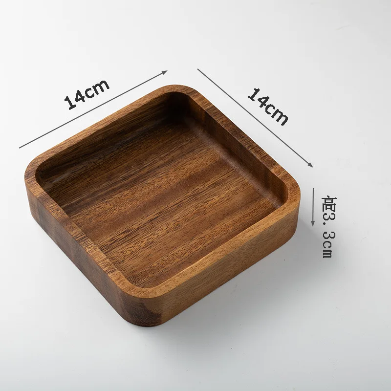 Black Walnut Wood Storage Tray Modern Afternoon Tea Dessert Organizer Living Room Desktop Dry Fruits Container Home Decoration 6