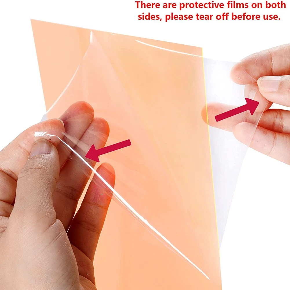9Pcs Gel Light Filter Color Correction Colored Overlays Film Lighting Gel Filter for Film Video Photo Stage Orange
