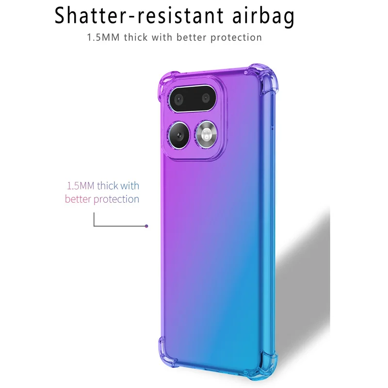Shockproof Gradient TPU Protective Clear Cover Case