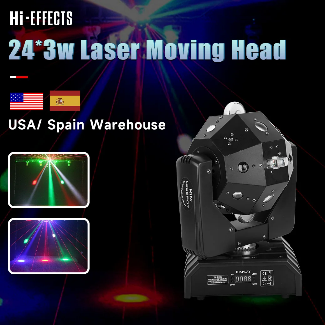24*3w Moving Head Laser Light Disco Ball Dj Laser Beam Lighting Ktv