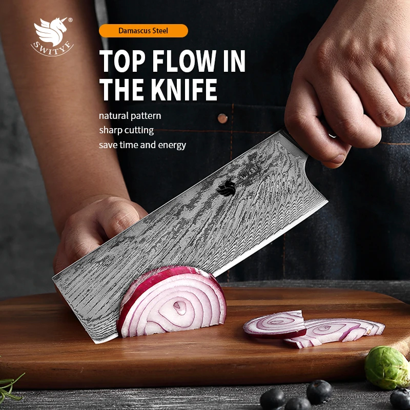 

SWITYF 7 Inch Nakiri Knife Kitchen Cooking Tools 67 Layers High Quality Damascus Steel Chef Vegetable Meat Cutting Knives