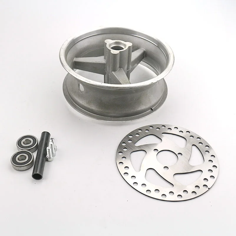 90/65-6.5 front or 110/50-6.5 rear Aluminum Wheel hub,Sprocket,Brake disc Axle bearing fits 49cc Mini Dirt Bike e Scooter Moto