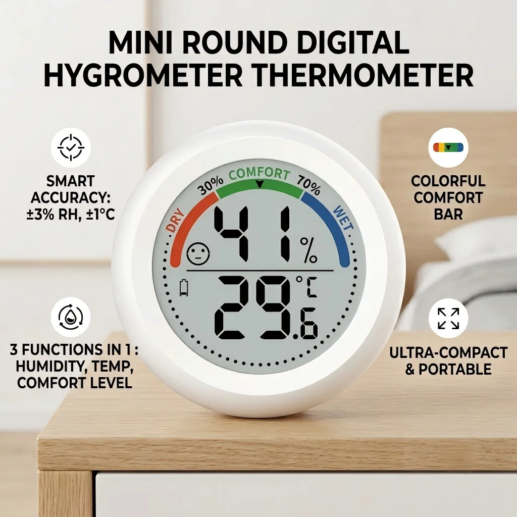 Smart Indoor Temperature and Humidity Monitor with Display
