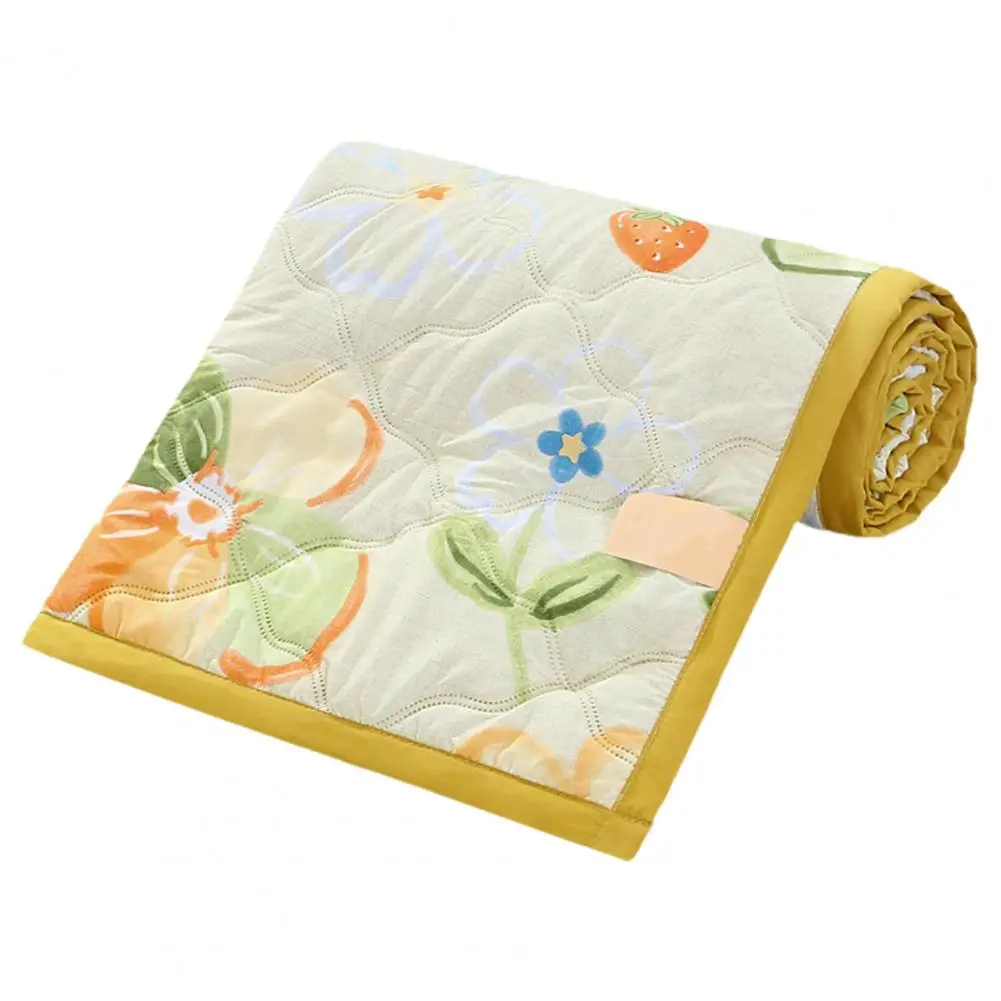 

Breathable Quilt Breathable Skin-friendly Summer Quilt Non-fading Washable Blanket for Travel Outdoor Use Single Size