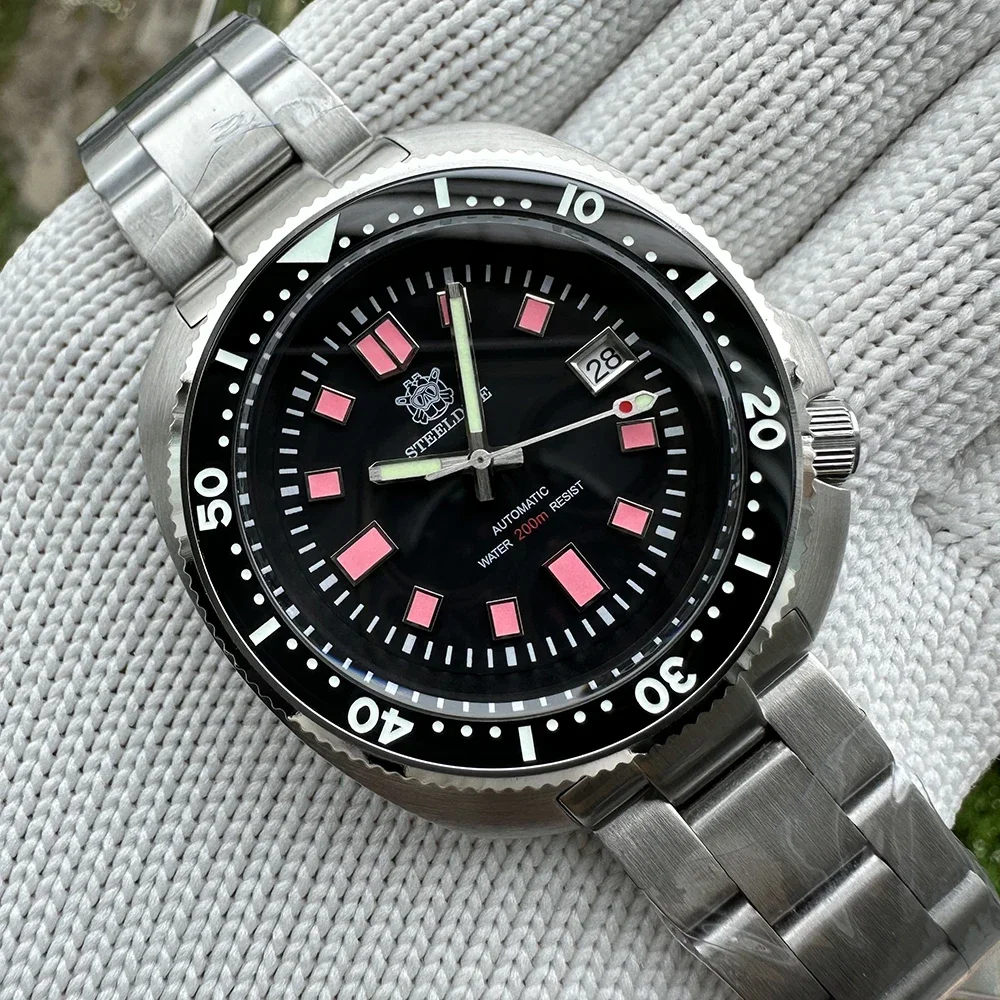 SD1970R ограниченная поставка STEELDIVE NH35 Автоматический погружной Wathch для мужчин 44 мм Нержавеющая сталь керамический Безель 200 м водонепроницаемый