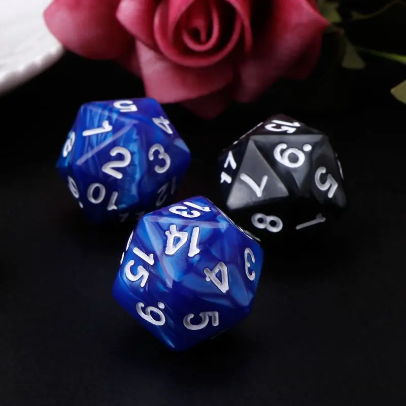 RPG 폴리 데스크탑 테이블 게임용 20개 양면 주사위 D20 다면체 주사위 10개/세트